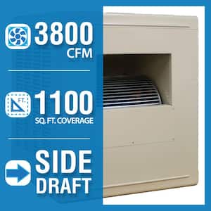 3,800 CFM Side-Draft Aspen Whole House Evaporative Cooler 1,200 sq. ft. (Motor not Included)