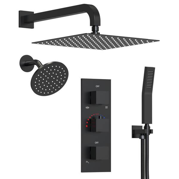 GRANDJOY ZenithRain Shower System 5-Spray 12 and 6 in. Dual