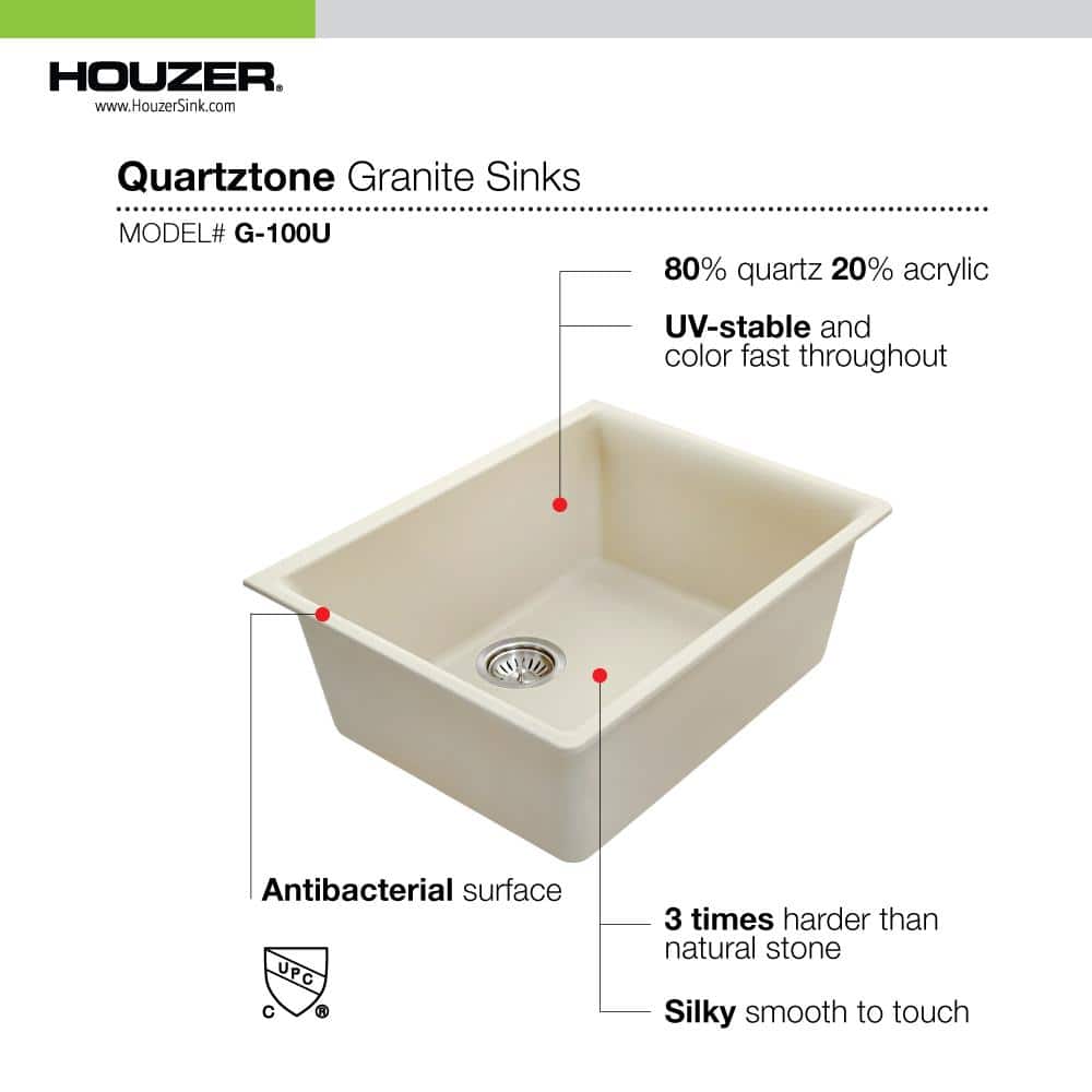 Mocha Granite Drop-In Single Bowl Kitchen Sink