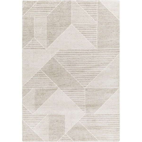 Gavic Light Beige Modern Geometric 2 ft. x 2 ft. Area Rug