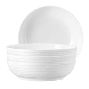 Terra 60 fl. Oz. White Porcelain Bowl 9.8 in. White, Set of 4