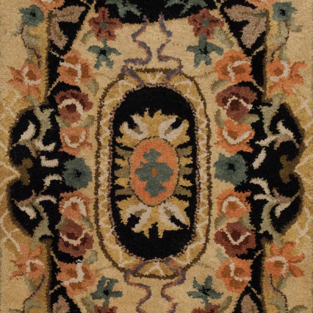 Classic CL304 Hand Tufted Runner Rug - Black/Gold - 2'3"x12' - Safavieh.
