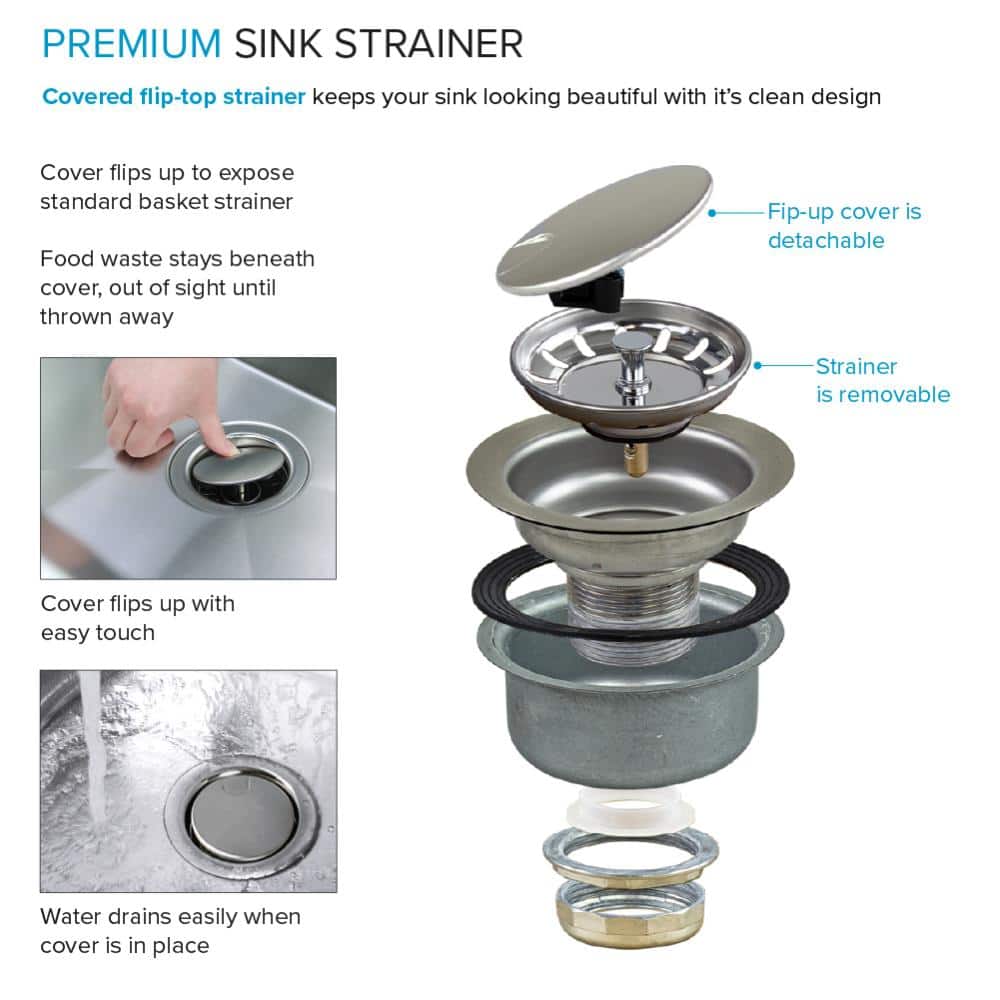 25'' Silver Stainless Steel Drop-In Undermount Laundry Sink