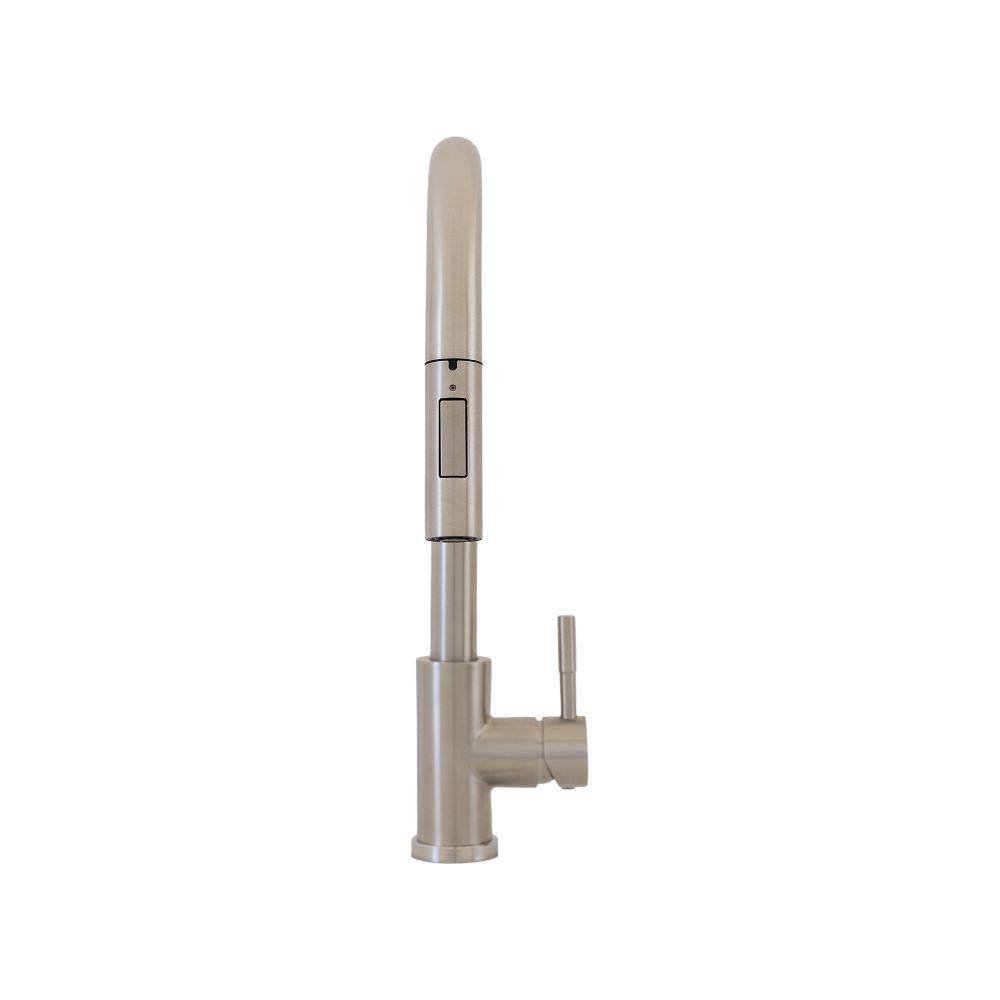 Brushed Nickel Pull-Down Kitchen Faucet with Spray and Swivel