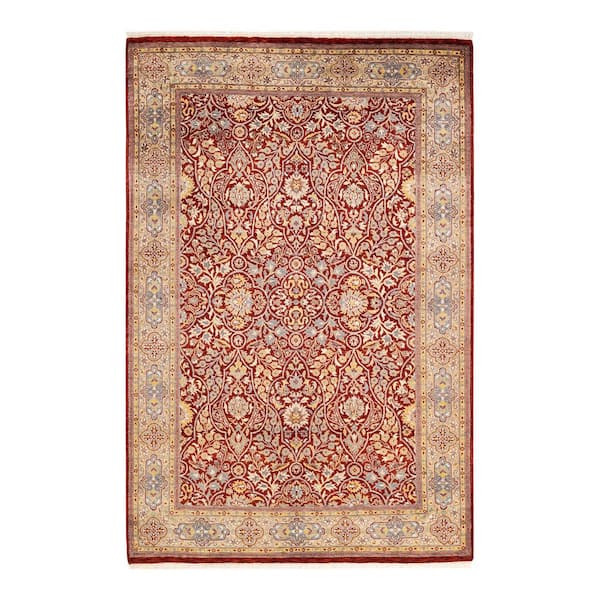 Solo Rugs Mogul One-of-a-Kind Traditional Red 4 ft. 1 in. x 6 ft. 1 in. Oriental Area Rug