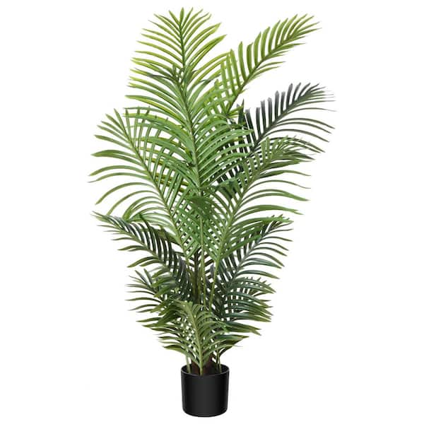 Cubilan 4 ft. Green Artificial Palm Plant in Pot