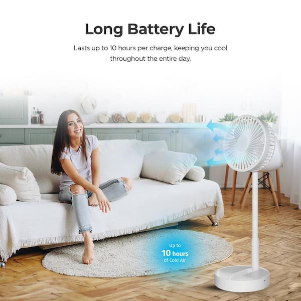 Bell Howell MY FOLDAWAY FAN Rechargeable Fan Ultra Lightweight Portable Compact Extendable To 4 Feet High With 3 Speed Modes As Seen On TV (6 - View #9
