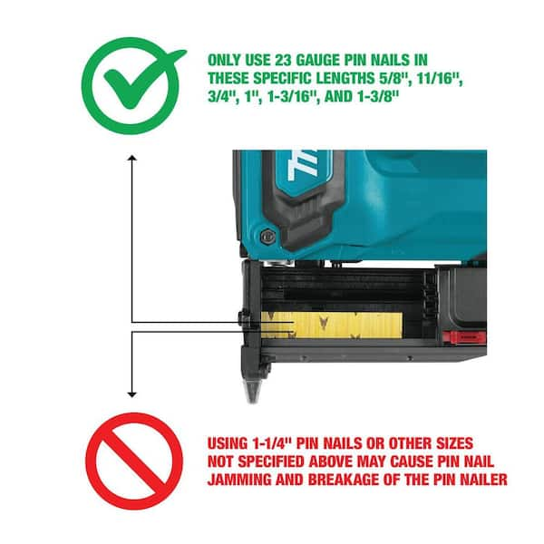 Makita XTP02Z 18V LXT Lithium-Ion 23-Gauge Cordless Pin Nailer (Tool-Only) - 2