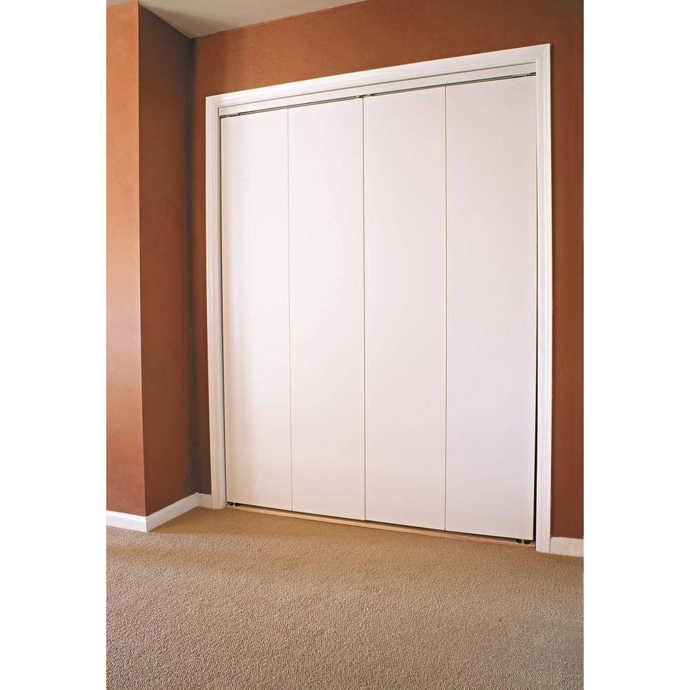 Solid Core White Primed Bi-Fold Door, 96" x 80"