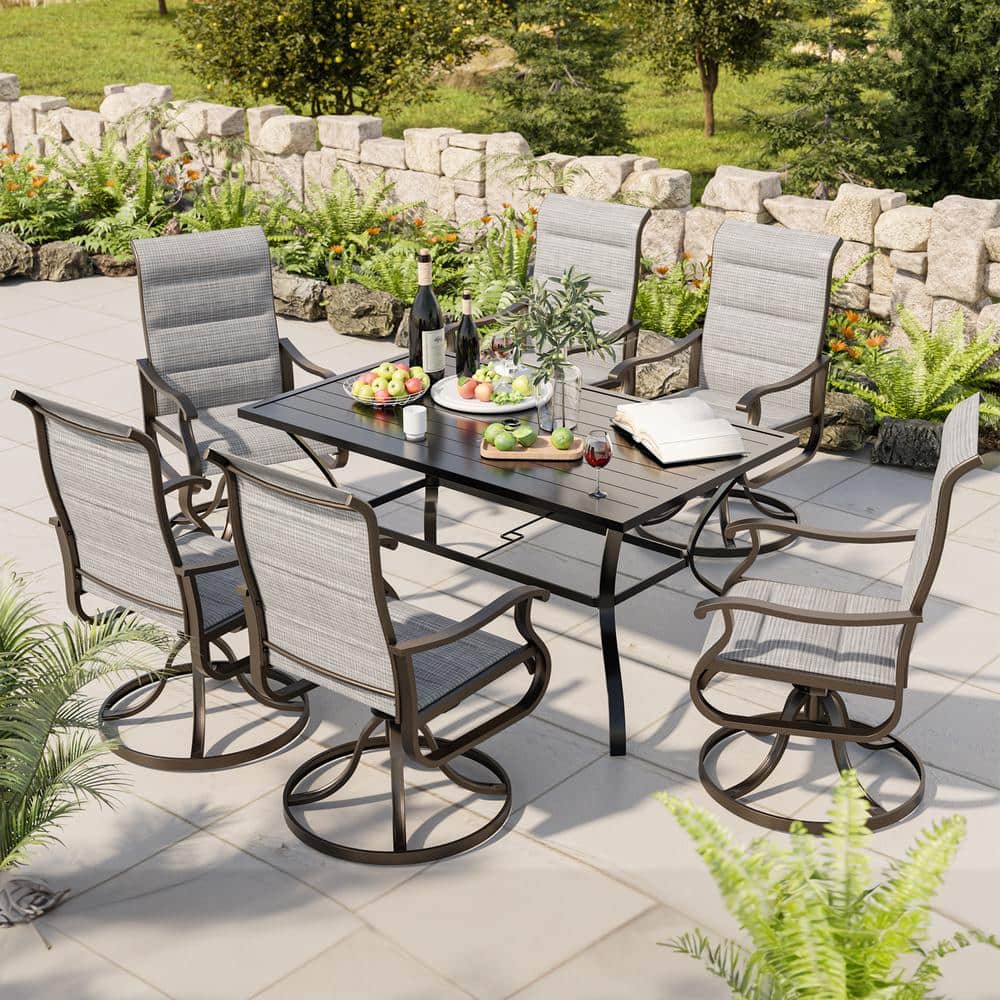 6-Brown Huma Outdoor Dining Chair with Long Table price history on PriceWatchPro