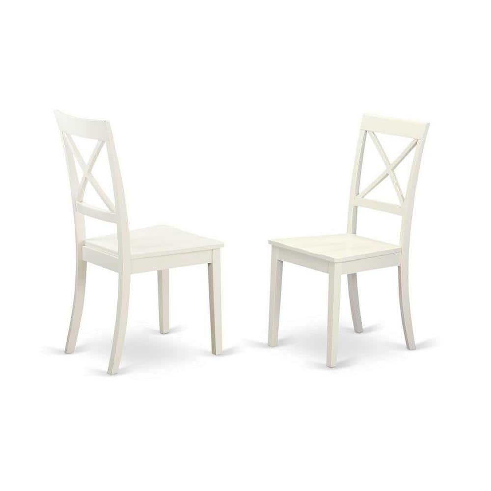 Linen White Round Wood Drop Leaf Table with 2 Chairs