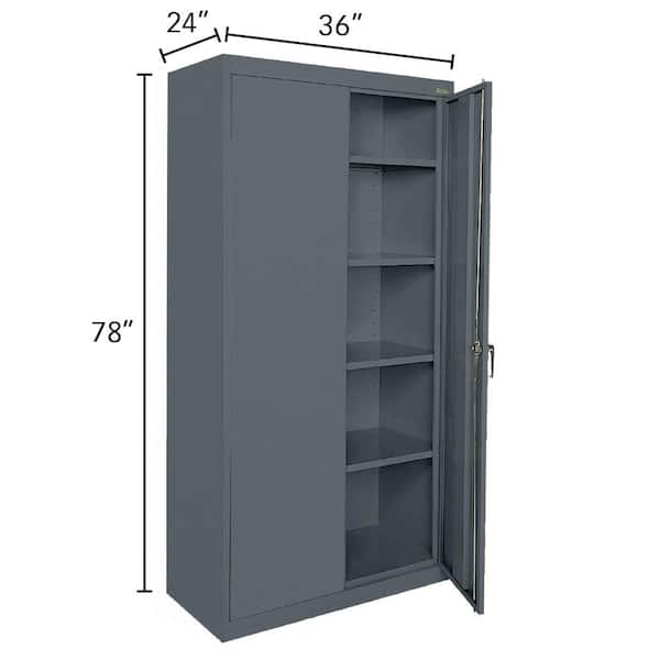 Round Black Metal Wood Retro Display Cabinet Shelf Storage Freestanding Unit 