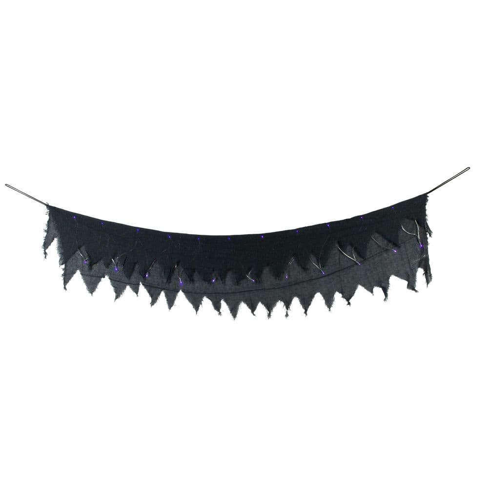 5.7 5 ft. Lighted Raggedy Valance Halloween Wreath-Purple LED Lights price history on PriceWatchPro