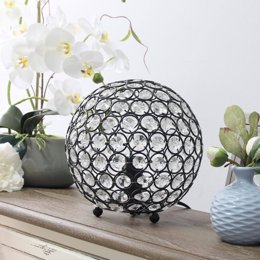 Bronze Crystal Ball Sequin Nightstand Lamp