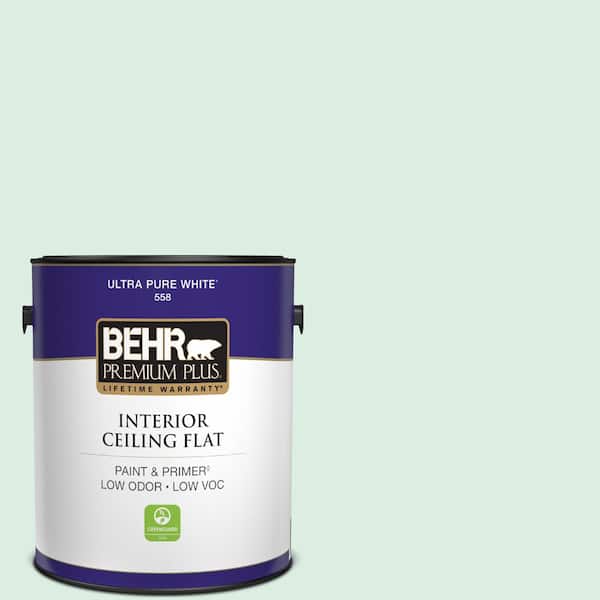 BEHR PREMIUM PLUS 1 gal. #M420-1 Sparkling Brook Ceiling Flat Interior Paint