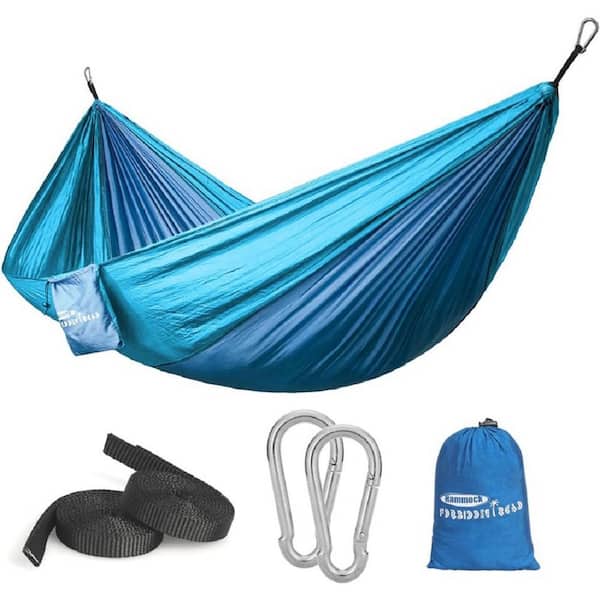 ITOPFOX Camping 8.8 ft. Portable Hammock Bed Hammock in Blue