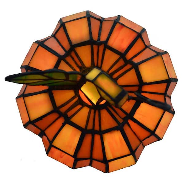 Orange Indoor Patch, Stained Glass Accent Lamps