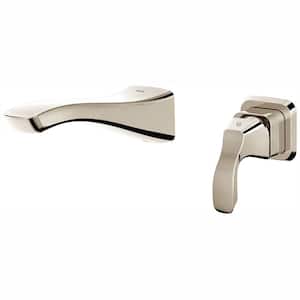 Tesla Single-Handle Wall Mount Bathroom Faucet Trim Kit in Polished Nickel (Valve Not Included)