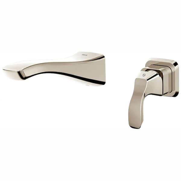 Delta Tesla Single-Handle Wall Mount Bathroom Faucet Trim Kit in Polished Nickel (Valve Not Included)