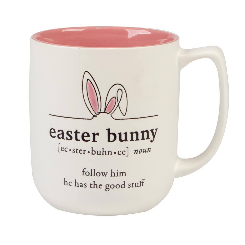 Easter Fun Pink and Green Ceramic Mug Set