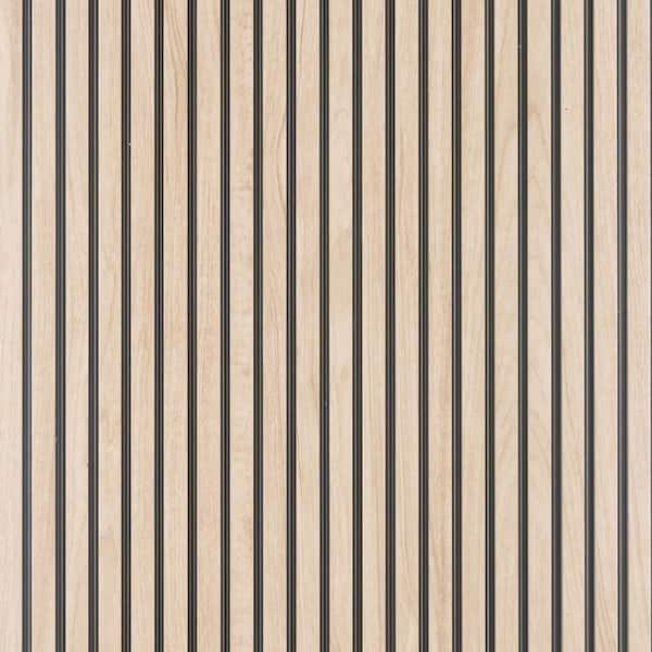FROM PLAIN TO BEAUTIFUL IN HOURS Mini Tambour Slats 5/16 in. x 1 ft. x 7.88 ft. Maple Glue-Up Decorative Foam Wood Slat Walls (10-Pack)/78.8 sq. ft.