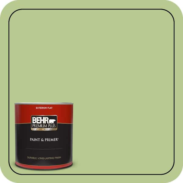 BEHR PREMIUM PLUS 1 qt. #420D-4 Marsh Fern Flat Exterior Paint & Primer