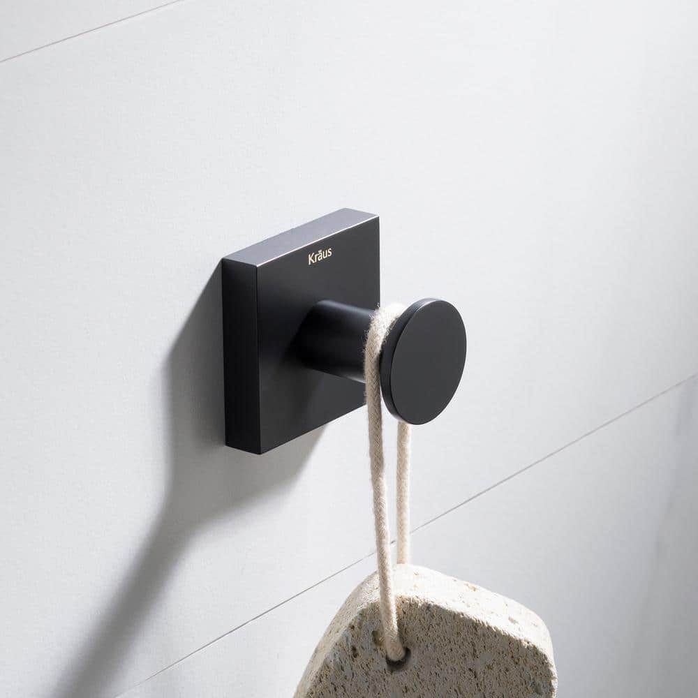 Matte Black Modern Wall Mounted Towel Hook