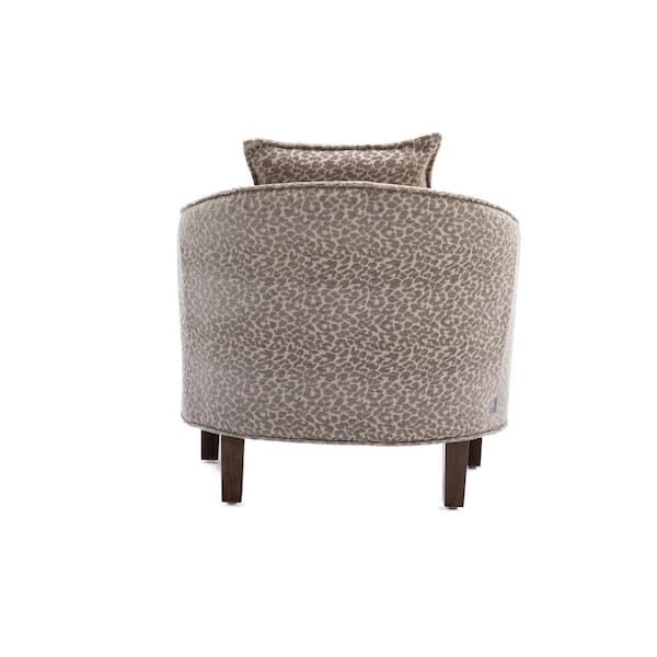 FERPIT Upholstered Linen Bottom Storage Button Tufted Accent Chair