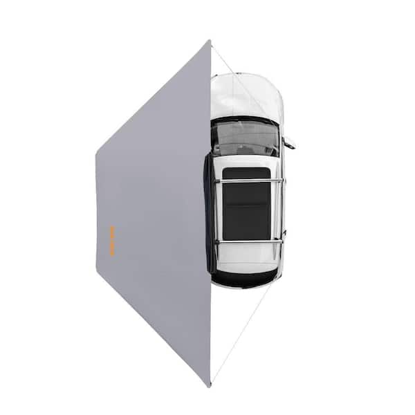 Unbranded 180-Degree Freestanding Awning Tent 600D Double-Ripstop Car Side Awning with Built-In LED Light and Weather Proof