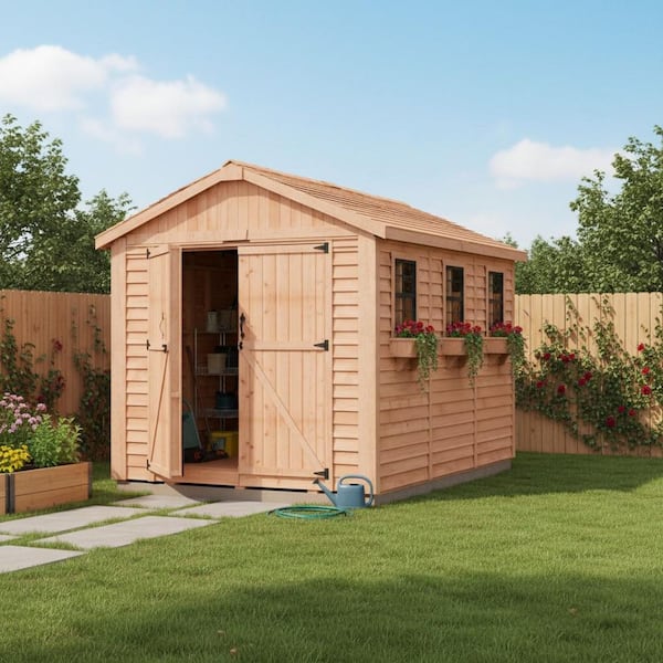 Spacemaster 8 ft. x 12 ft. Western Red Cedar Storage Shed