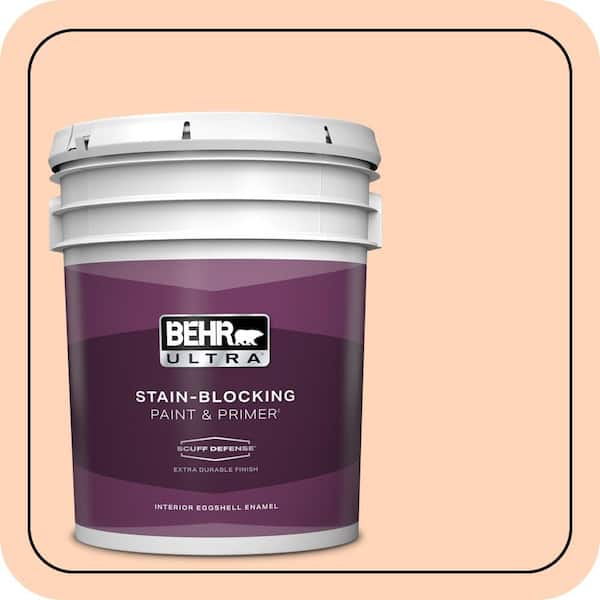 BEHR ULTRA 5 gal. #260A-3 Peach Beige Extra Durable Eggshell Enamel Interior Paint & Primer