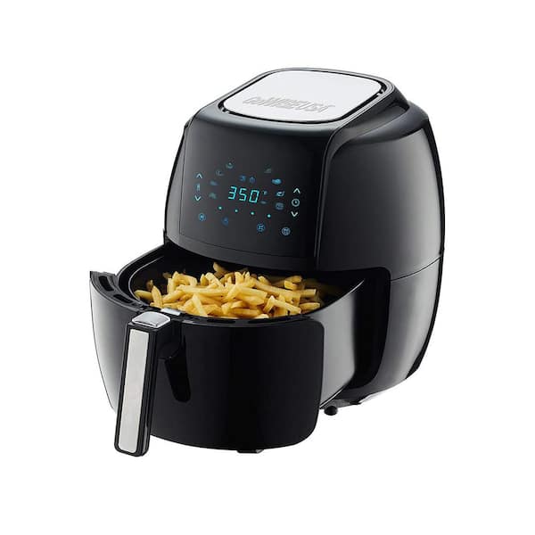 GoWISE USA 3.7-Quart Programmable Air Fryer with 8 Cook Presets, GW22638 -  Black & Standard 6-Piece Air Fryer Accessory Kit for 2.75-4 Quarts, Small