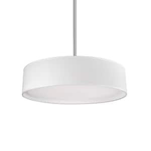 Dalton 16 in. 1 Light 24-Watt White Integrated LED Pendant Light