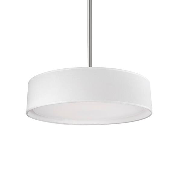 KUZCO Dalton 16 in. 1 Light 24-Watt White Integrated LED Pendant Light