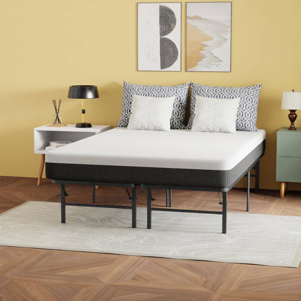 Penn Black Metal Full/Double Platform Bed Frame with Storage