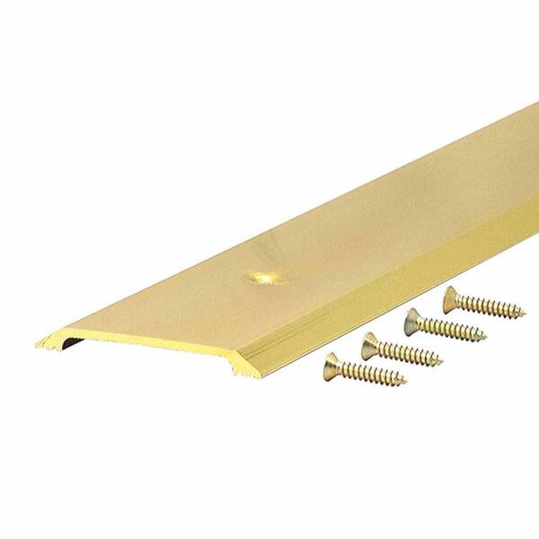 Flat Top 2-1/2 in. x 92-1/2 in. Brite Gold Aluminum Saddle Door Threshold