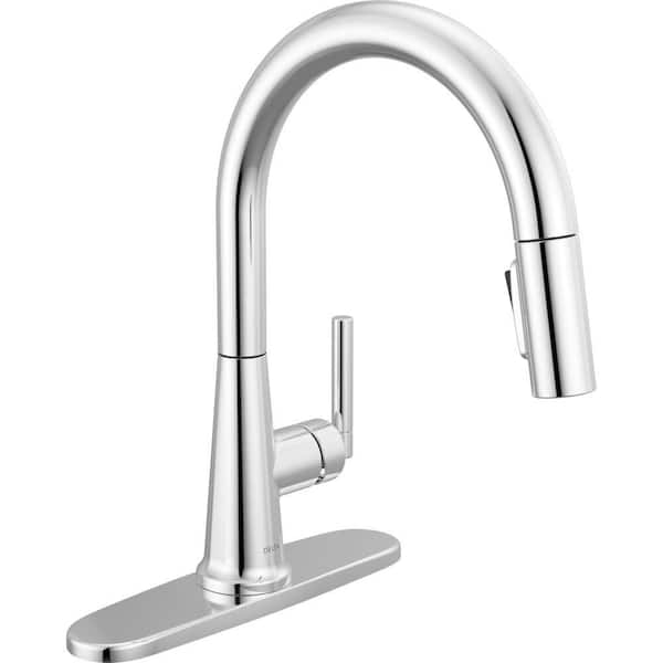 Foundations Design Series Modern Single Handle Pull Down Sprayer Kitchen Faucet in Chrome