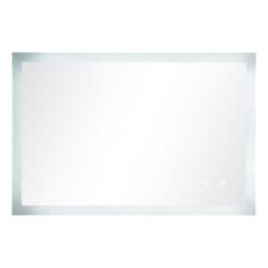 40 in. W x 24 in. H Rectangular Frameless Wall Mounted Anti Fog Dimmable Back Lighted Bathroom Vanity Mirror in White