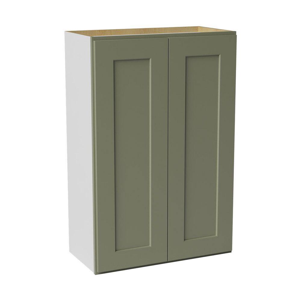 24 in. W x 12 in. D x 36 in. H Ready to Assemble Solid Wood Shaker Wall Kitchen Cabinet in Sage Green price history on PriceWatchPro