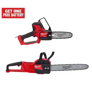 M18 FUEL 8 in. 18V Lithium-Ion Brushless Electric Battery Chainsaw HATCHET w/M18 FUEL 16 in. Chainsaw (2-Tool)