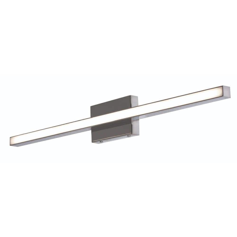 Barlow 18" Linear LED Vanity Light in Satin Brass and Black