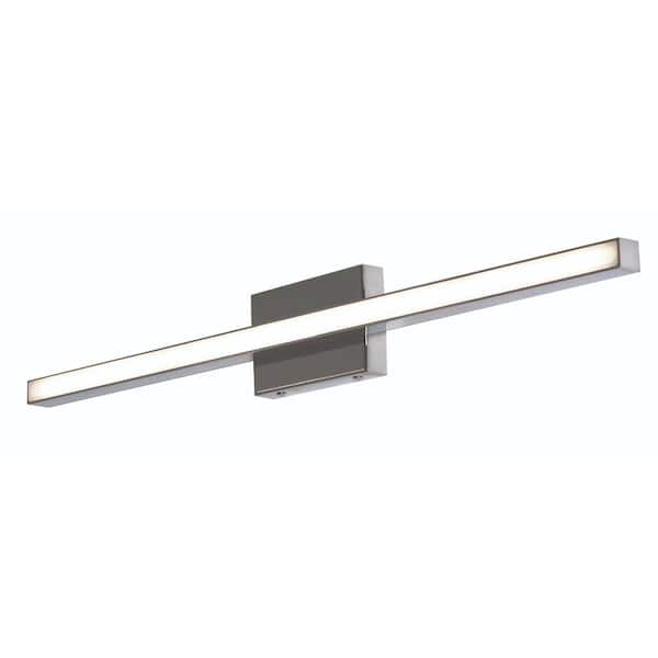 AFX Barlow 2 in. 1-Light Satin Brass LED Vanity Light Bar with Acrylic Shade