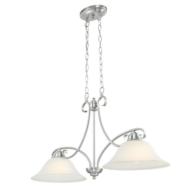 Westinghouse Dunmore 2 Light Brushed, Two Light Island Chandelier