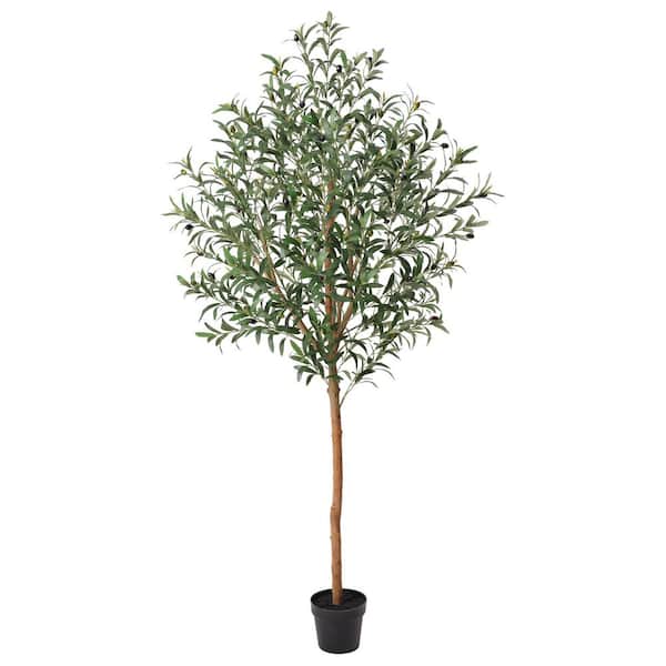 6ft.Olive Trees Artificial Indoor outdoor with Natural Wood Trunk and Realistic Leaves and Fruits