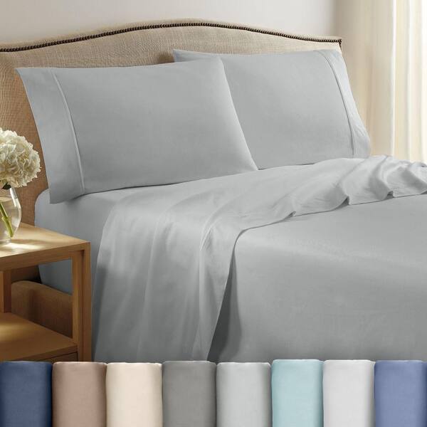 Martex Set Di Lenzuola In Microfibra Spazzolata – Grigio, Twin, Antipiega E Morbido