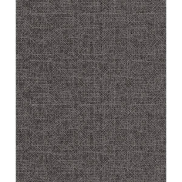 Designer Colors Black Cross-Hatch Texture Shimmer Finish Non-Woven Non-Pasted Wallpaper Sample