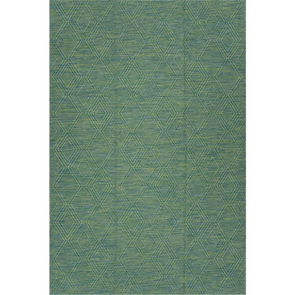 Torira Solid Teal 8 ft. x 10 ft. Outdoor Area Rug
