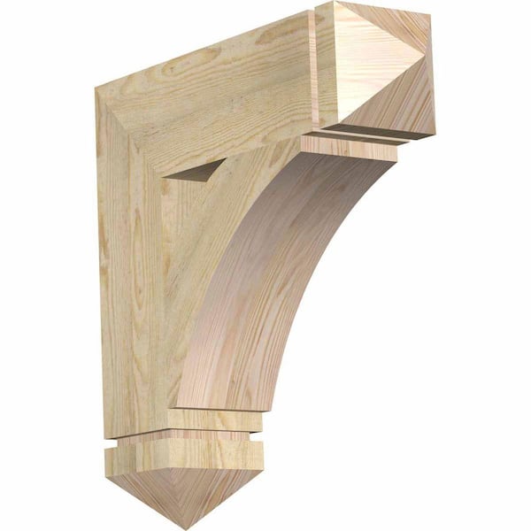 Ekena Millwork 6 in. x 24 in. x 24 in. Douglas Fir Thorton Arts and Crafts Rough Sawn Bracket