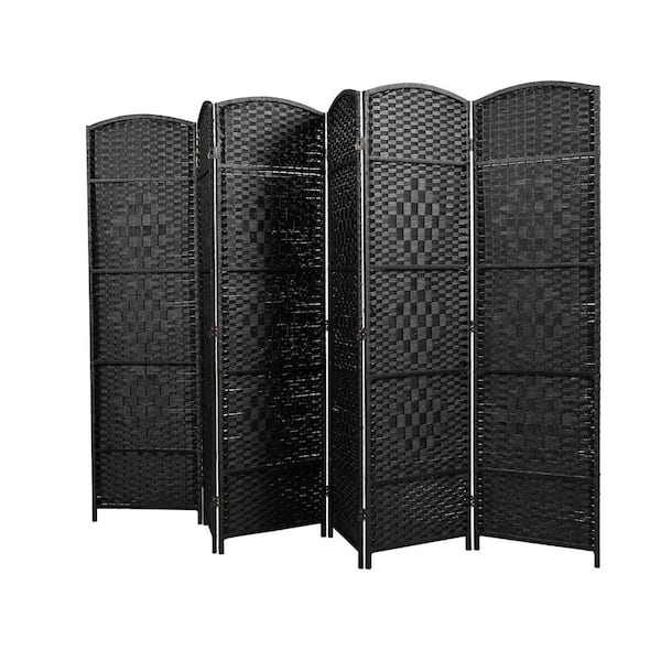 Aoibox 119.5'' X 70.9'' X 0.7'' Wood Frame Folding Room Divider Screens 6 Panel Screen Room Dividers Privacy Screens - Black