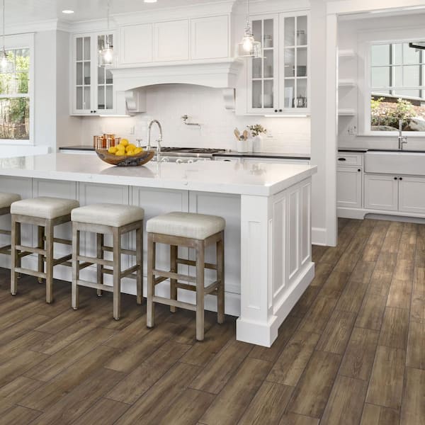 Tahoe Cedar Brown 6 in. x 24 in. Porcelain Floor and Wall Tile (14 sq. ft./Case)